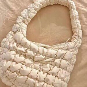 COS QUILTED MINI BAG WHITE